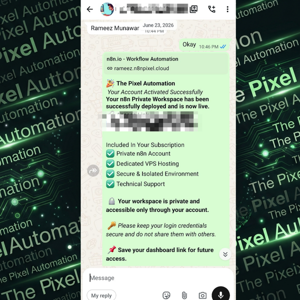 Account activation screenshot