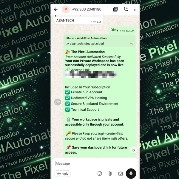 Account activation screenshot