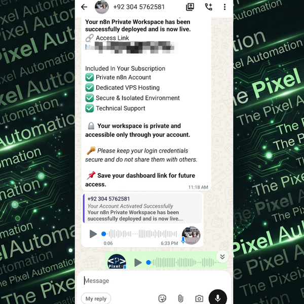 Account activation screenshot