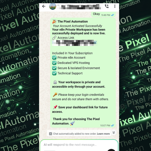 Account activation screenshot